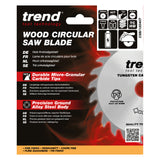 Trend 120mm x 20mm x 40T Thin Kerf Fine Cut Off Cordless Circular Saw Blade