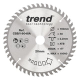 Trend 160mm x 20mm x 48T x 2.2mm General Purpose Circular Saw Blade