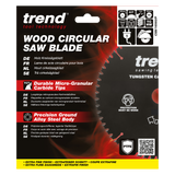 Trend 165mm x 20mm x 60T Fine Cut Off Circular Saw Blade with PTFE Coating