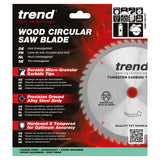 Trend 168mm x 20mm x 16T Thin Kerf Ripping Cordless Circular Saw Blade