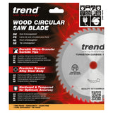 Trend 180mm x 30mm x 40T Wood Circular Saw Blade