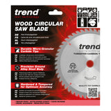 Trend 184mm x 16mm x 24T Thin Kerf Wood Cordless Circular Saw Blade