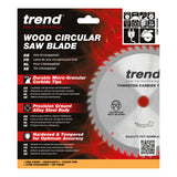 Trend 184mm x 30mm x 40T Wood Circular Saw Blade