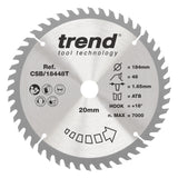 Trend 184mm x 20mm x 48T Thin Kerf General Purpose Cordless Circular Saw Blade