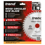 Trend 190mm x Diamond Bore x 36T Thin Kerf General Purpose Cordless ATBR Circular Saw Blade