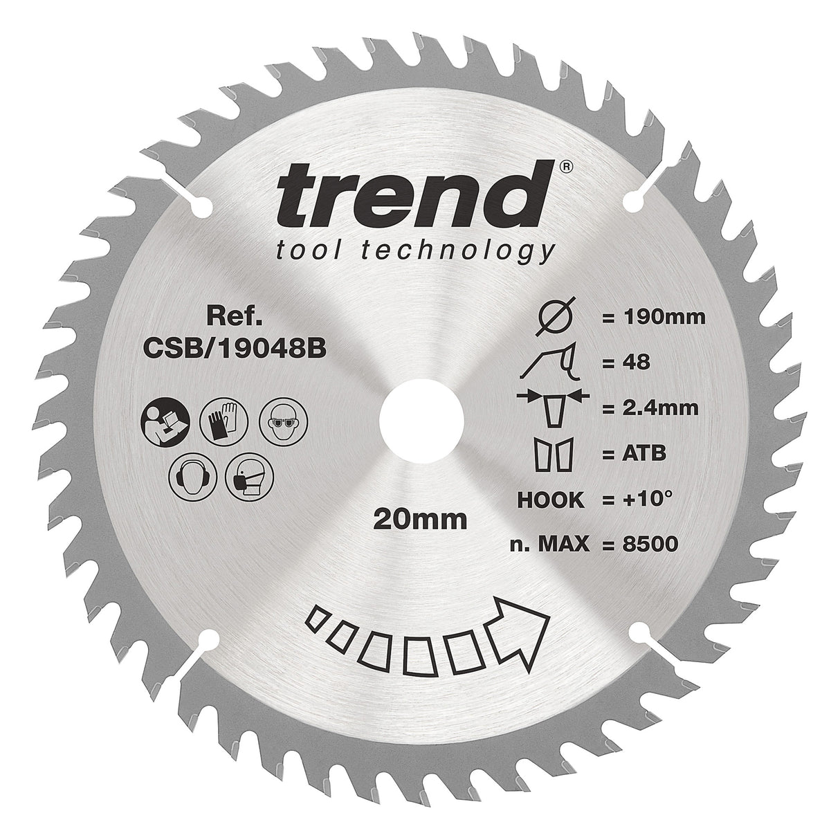 Trend 190mm x 20mm x 48T General Purpose Circular Saw Blade
