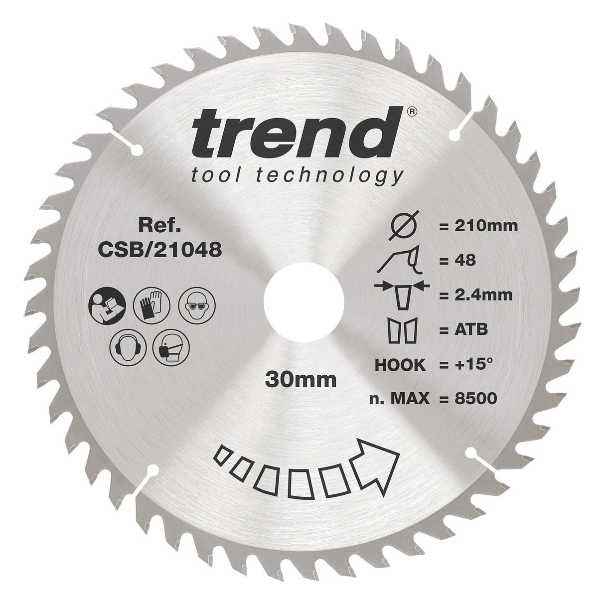 Trend 210mm x 30mm x 48T General Purpose Circular Saw Blade