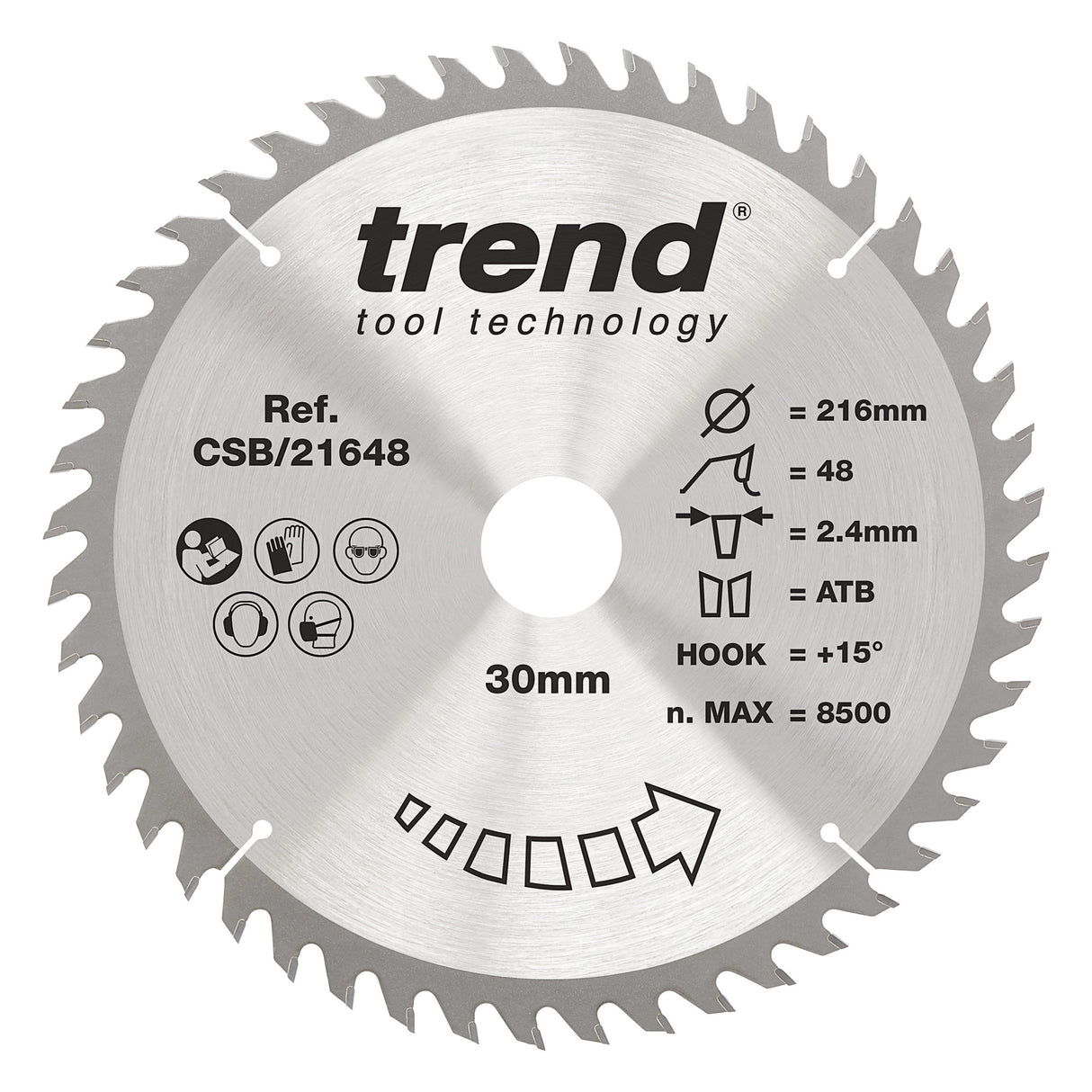 Trend 216mm x 30mm x 48T General Purpose Circular Saw Blade
