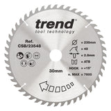 Trend 235mm x 30mm x 48T General Purpose Circular Saw Blade