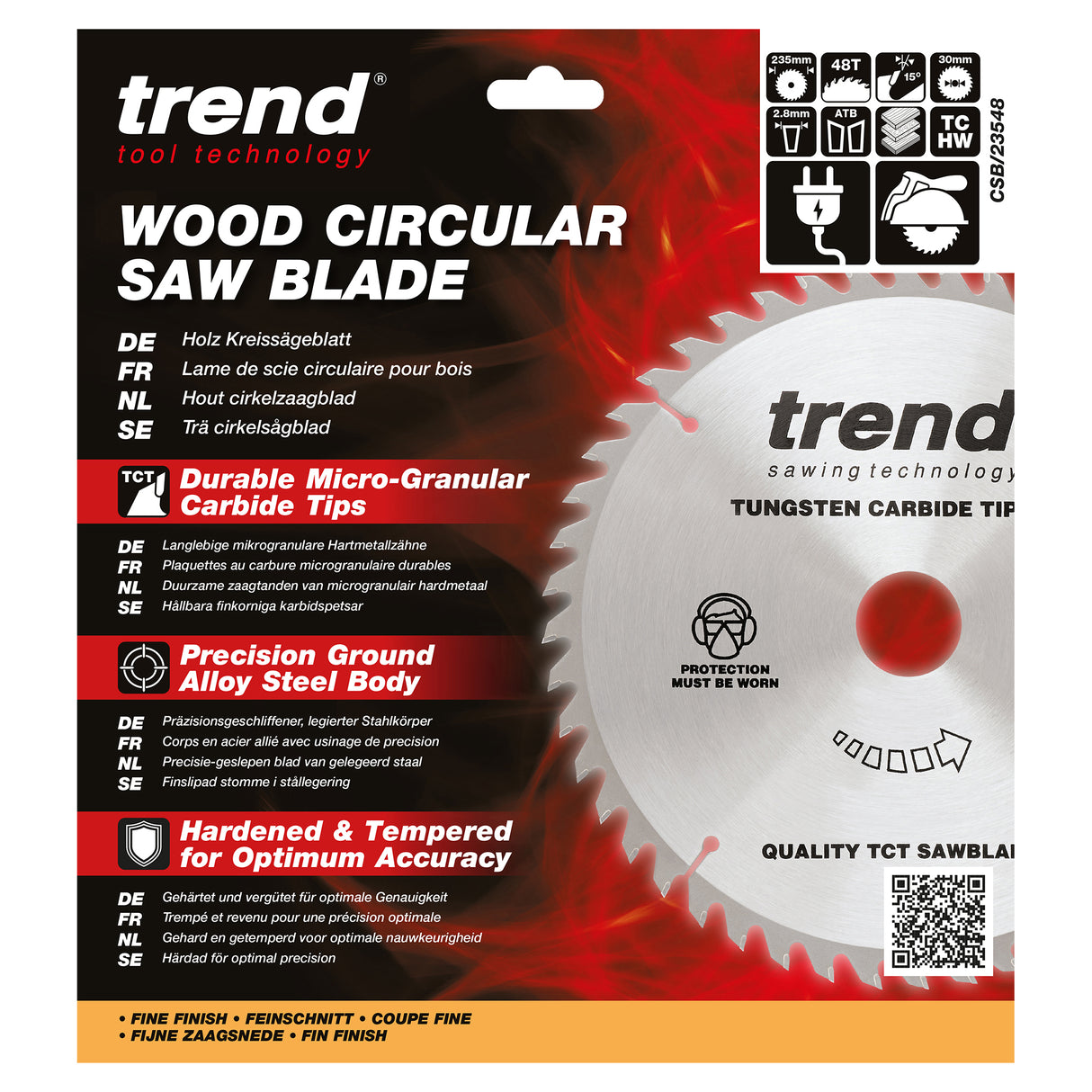 Trend 235mm x 30mm x 48T General Purpose Circular Saw Blade