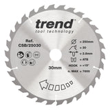 Trend 250mm x 30mm x 30T Ripping Circular Saw Blade