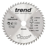 Trend 250mm x 30mm x 48T General Purpose Circular Saw Blade