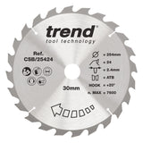 Trend 254mm x 30mm x 24T Ripping Circular Saw Blade