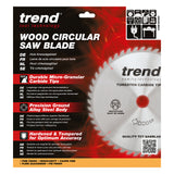 Trend 254mm x 30mm x 60T Wood Circular Saw Blade