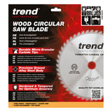 Trend 260mm x 30mm x 60T Wood Circular Saw Blade