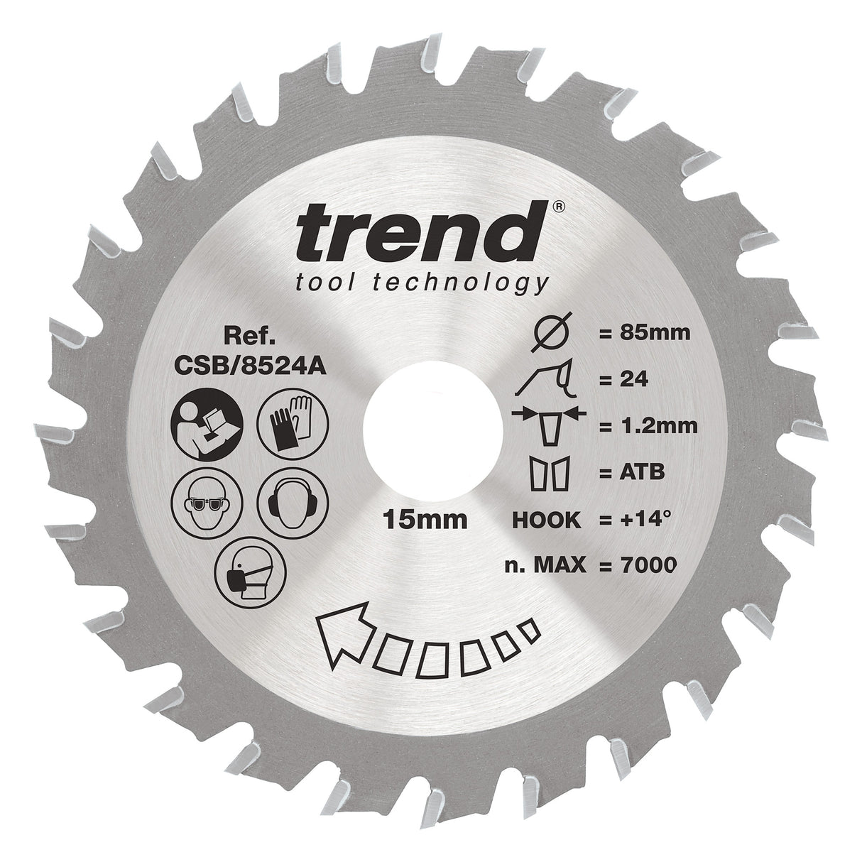 Trend 85mm x 15mm x 24T General Purpose Circular Saw Blade