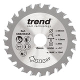 Trend 85mm x 15mm x 24T General Purpose Circular Saw Blade