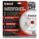 Trend 210mm x 30mm x 72T Aluminium/Plastic Circular Saw Blade