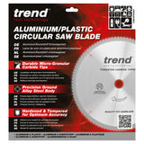 Trend 305mm x 30mm x 84T Aluminium/Plastic Circular Saw Blade
