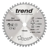 Trend 184mm x 16mm x 48T Wood Cordless Mitre Saw Blade
