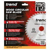 Trend 190mm x 30mm x 48T Wood Cordless Mitre Saw Blade