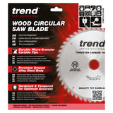 Trend 210mm x 25.4mm x 30T Wood Mitre Saw Blade