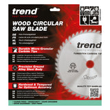 Trend 260mm x 30mm x 24T Wood Mitre Saw Blade