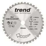Trend 305mm x 30mm x 42T General Purpose Cordless ATBR Mitre Saw Blade