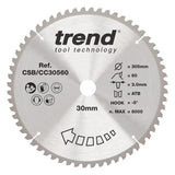 Trend 305mm x 30mm x 60T Wood Mitre Saw Blade