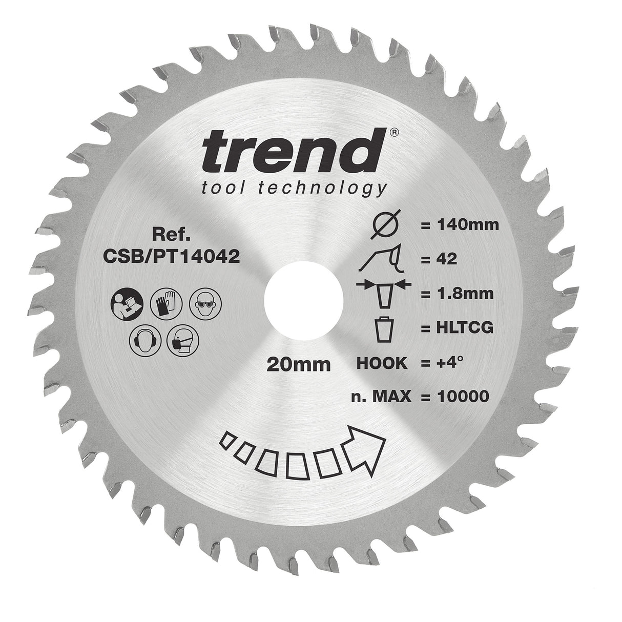 Trend 140mm x 20mm x 42T Laminate/HPL Circular Saw Blade