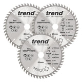 Trend 3-Piece 160mm x 20mm x 48T Laminate / HPL Circular Saw Blade Set