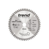 Trend 184mm x 20mm x 56T Laminate/HPL Circular Saw Blade