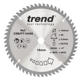 Trend 184mm x 16mm x 56T Laminate/HPL Circular Saw Blade