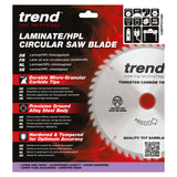Trend 210mm x 30mm x 60T Laminate/HPL Circular Saw Blade