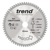 Trend 235mm x 30mm x 64T Laminate/HPL Circular Saw Blade