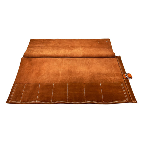 En Mina 7 Pocket Carving Tool Roll Tan Leather