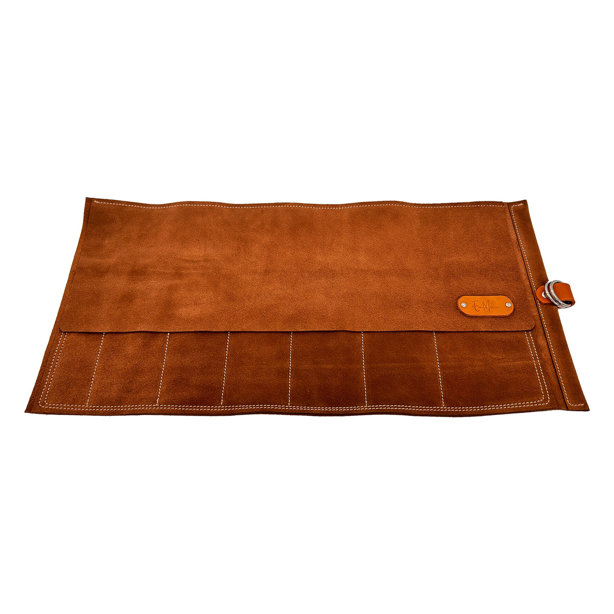 En Mina 7 Pocket Carving Tool Roll Tan Leather