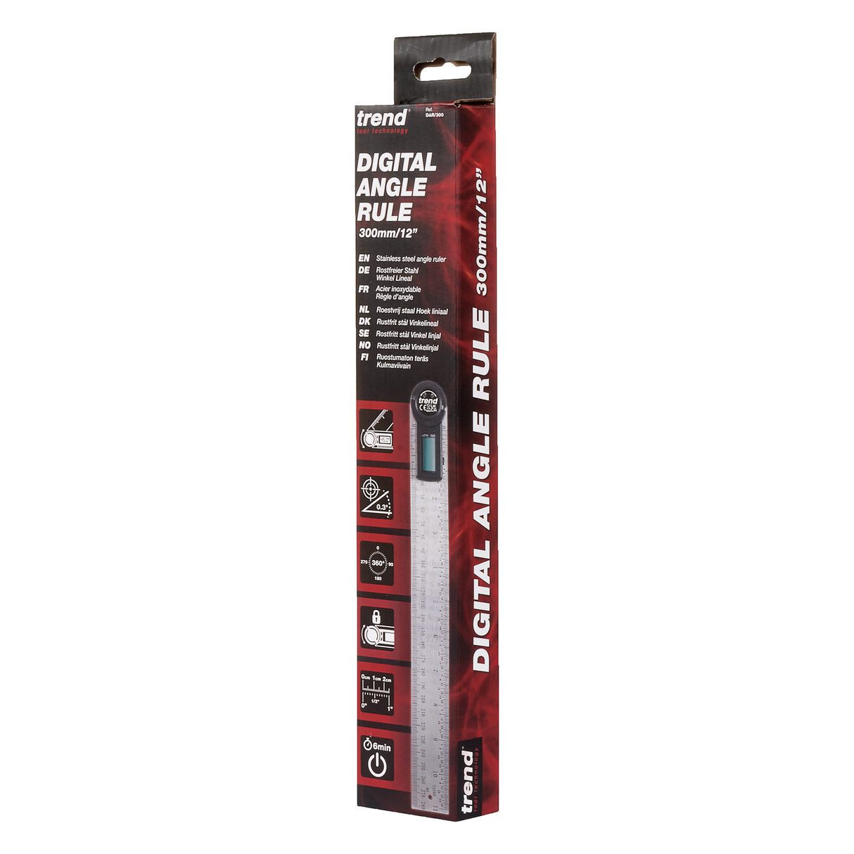 Trend Digital Angle Rule 360 Degrees Stainless Steel