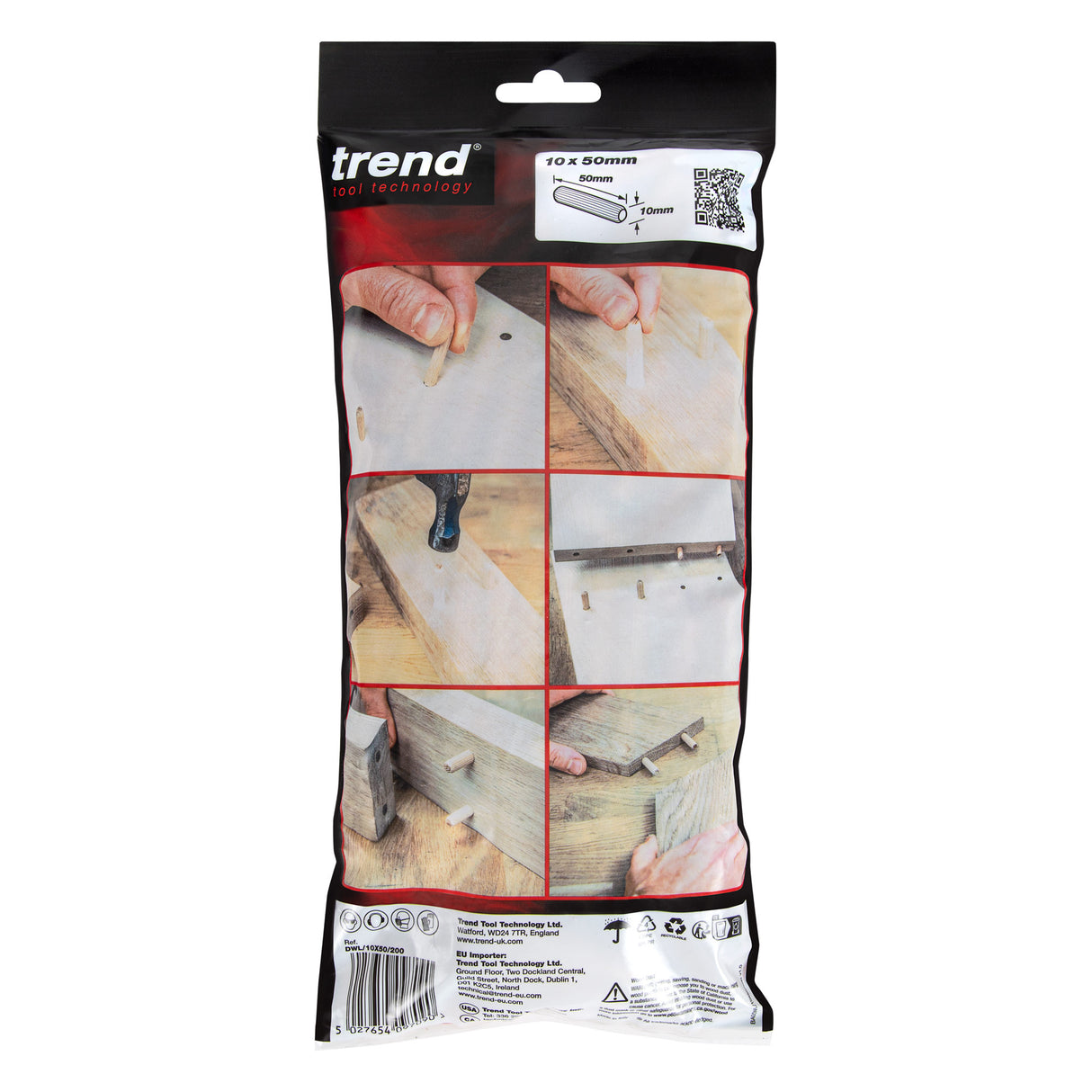 Trend 10 x 50mm Wooden Dowels