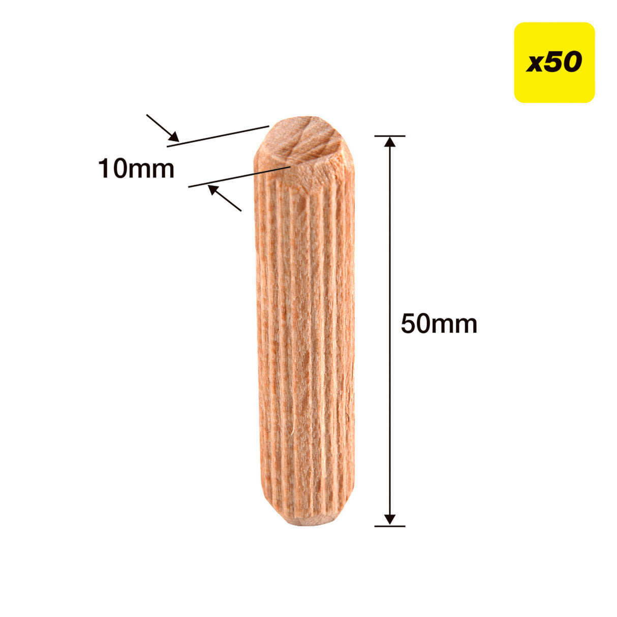Trend 10 x 50mm Wooden Dowels
