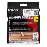 Trend 10 x 50mm Wooden Dowels