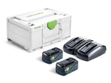 Festool SYS 18V Energy Set 2 x 5.0Ah TCL6 Duo in Systainer