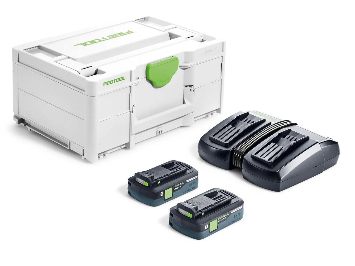 Festool SYS 18V Energy Set 2 x 4.0Ah TCL6 Duo in Systainer
