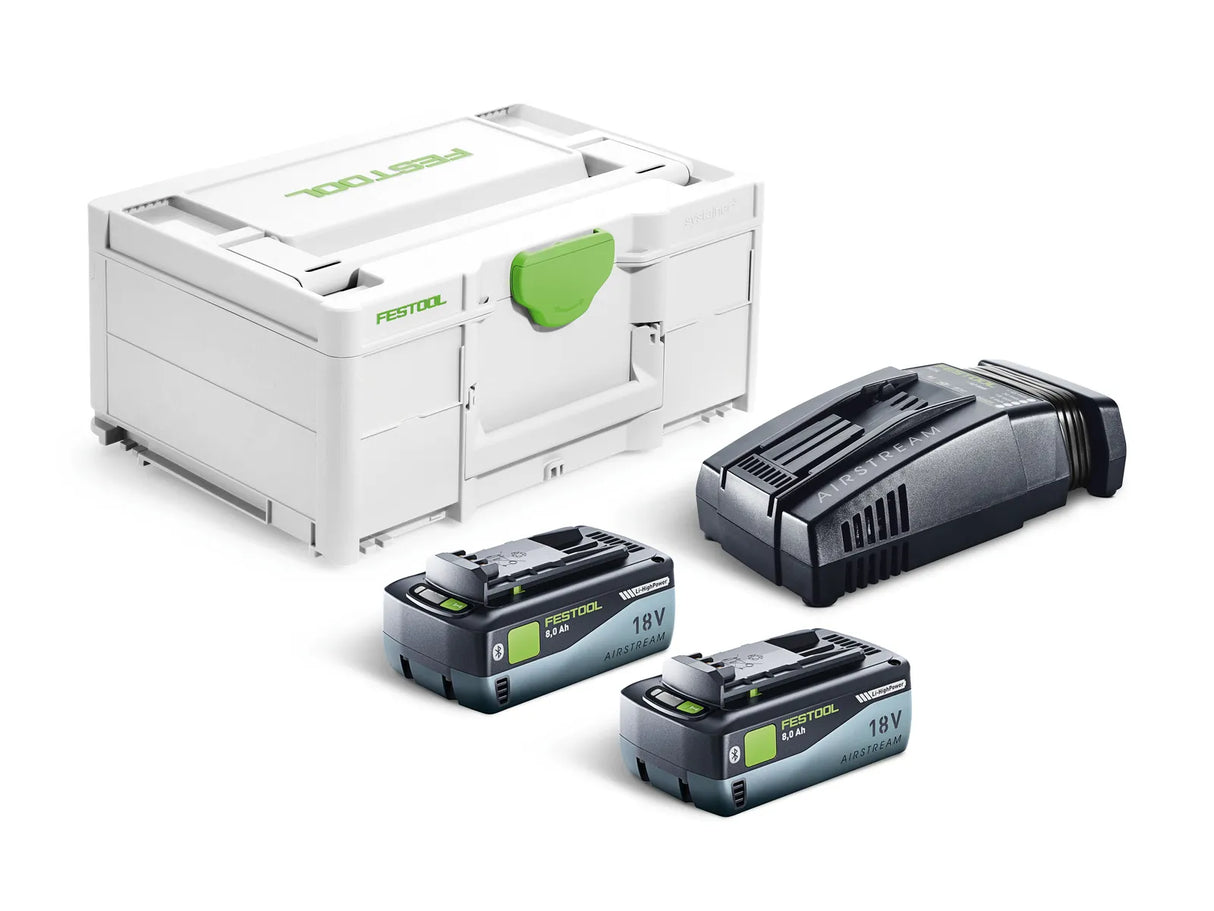 Festool SYS 18V Energy Set 2 x 8.0Ah SCA6 Duo in Systainer