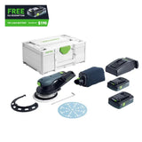 Festool ETSC 2 Cordless Random Orbital 18V 150mm 3.5mm Sander with Bluetooth 4.0Ah Set in Systainer