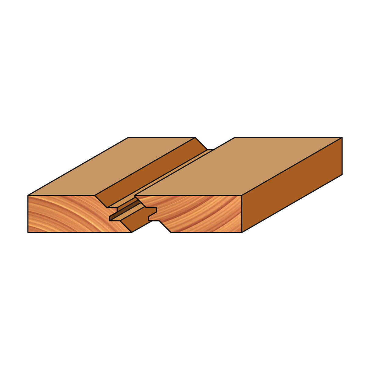 Freud Lock Miter Router Bits 45 Degree 1/2in Shank - Close-up detail of the precision edge on the router bit