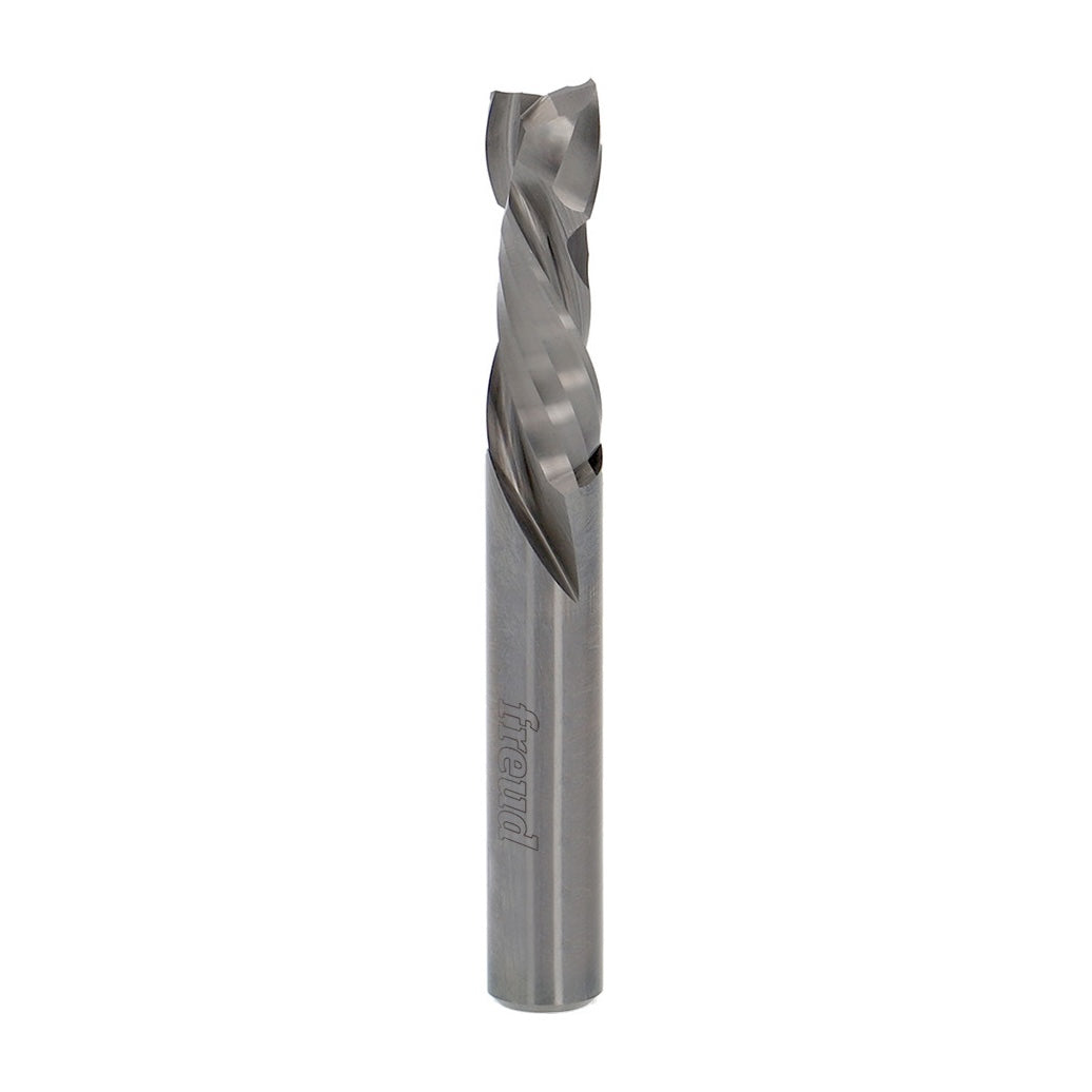 Freud Industrial Twin-Flute Spiral Compression CNC Router Bits 28.6mm Cutting Height 3/8in Shank Solid Carbide