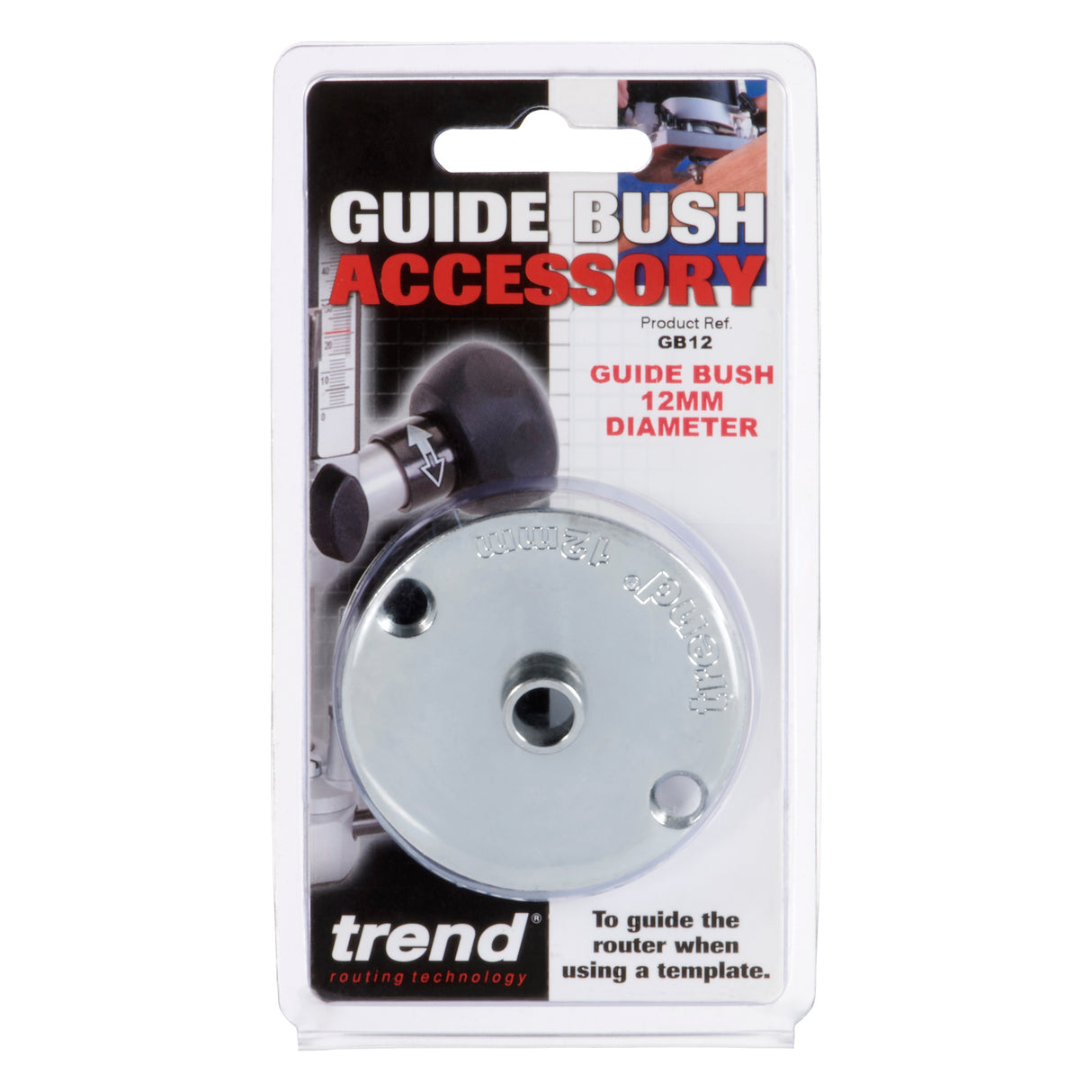 Trend 12mm x 6mm Router Guide Bushing Steel