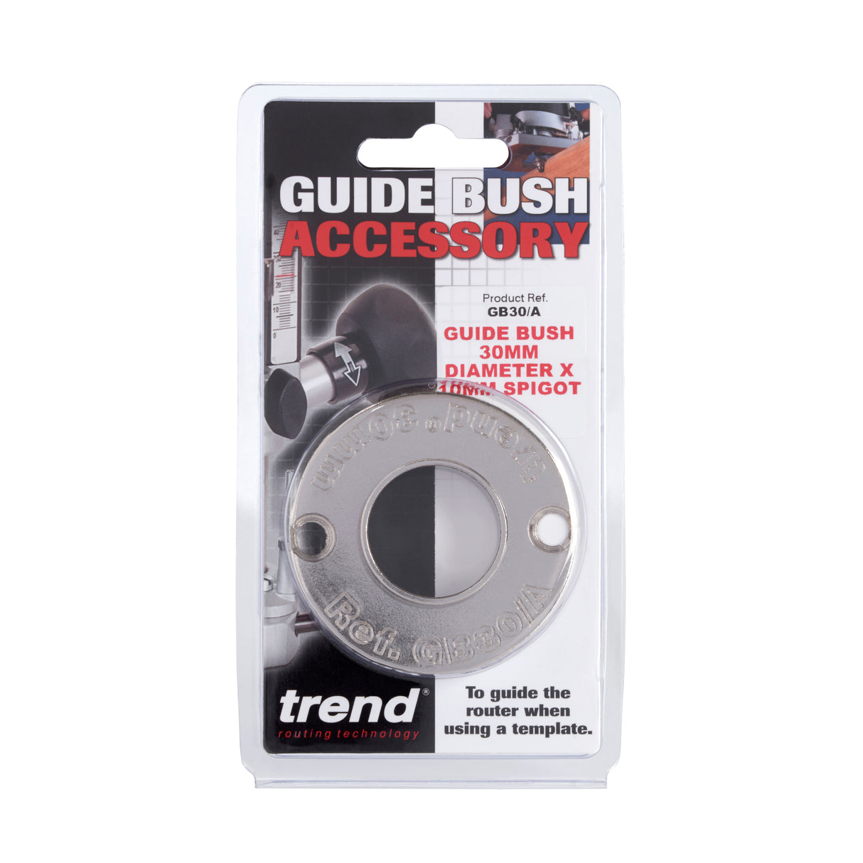 Trend 30mm x 10mm Router Guide Bushing Steel