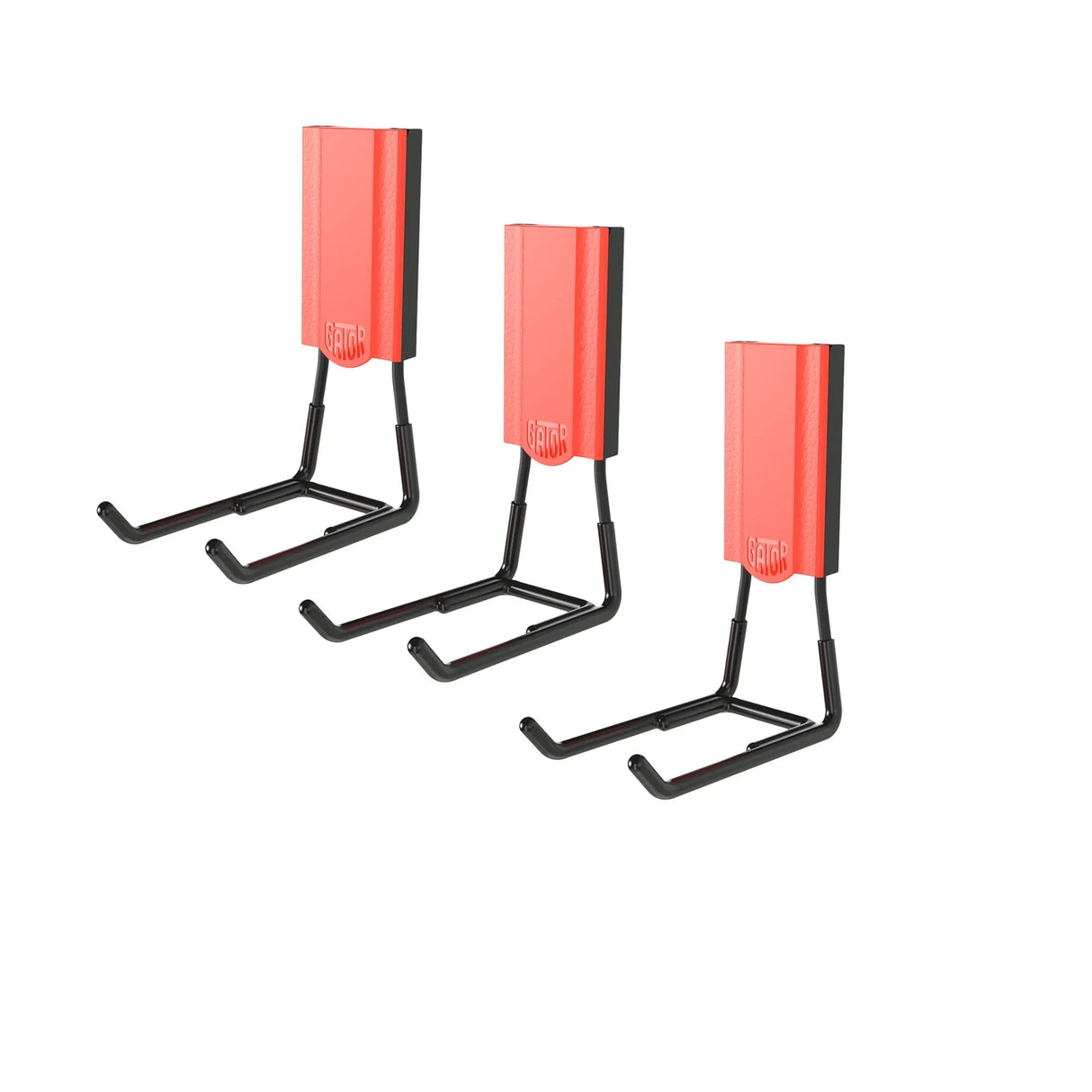 Gator Magnetics 3-Piece MIDI 4in Open Hook Bundle Red 11kg Capacity